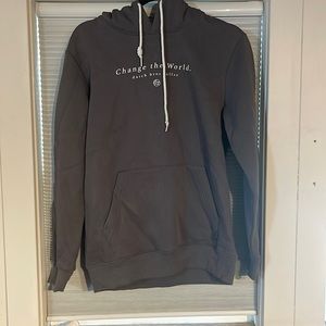 Dutch Bros Grey Hoodie Change the World logo